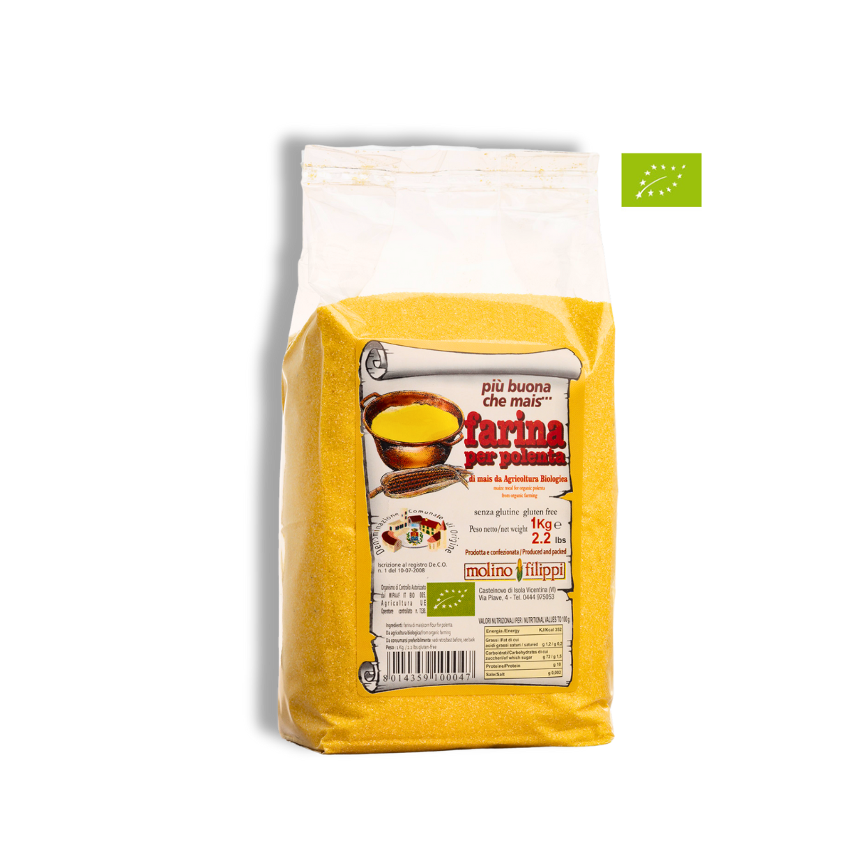 BIO Farina gialla di mais Biologica - BIO Maismehl für Deine traditionelle Polenta - Sapori Sardi