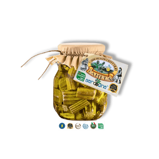 Cardi selvatici sott’olio - Kardy Wilddisteln in Öl aus Sardinien - Sapori Sardi