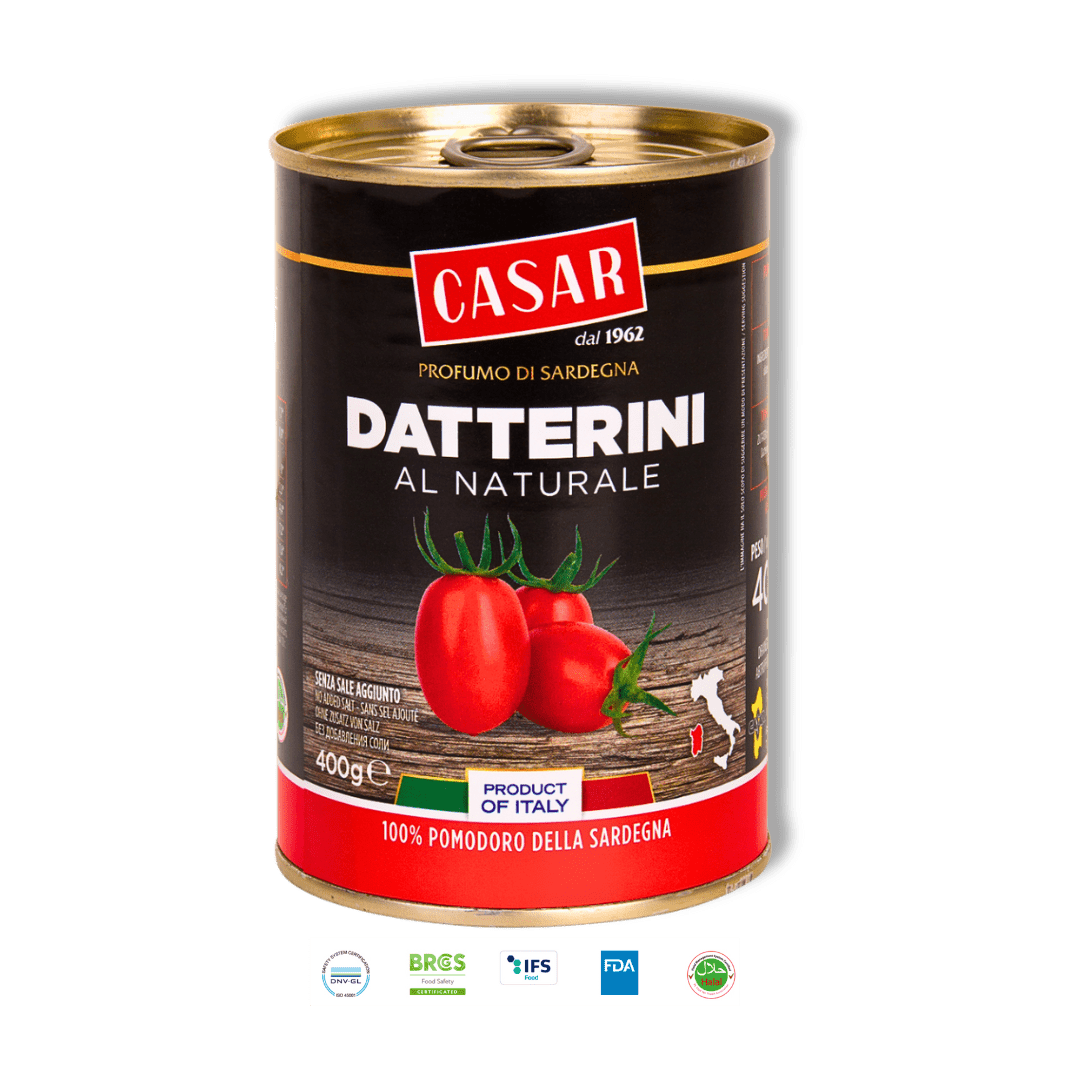 Datterini al naturale - Datteltomaten in eigenem Saft aus Sardinien - Sapori Sardi