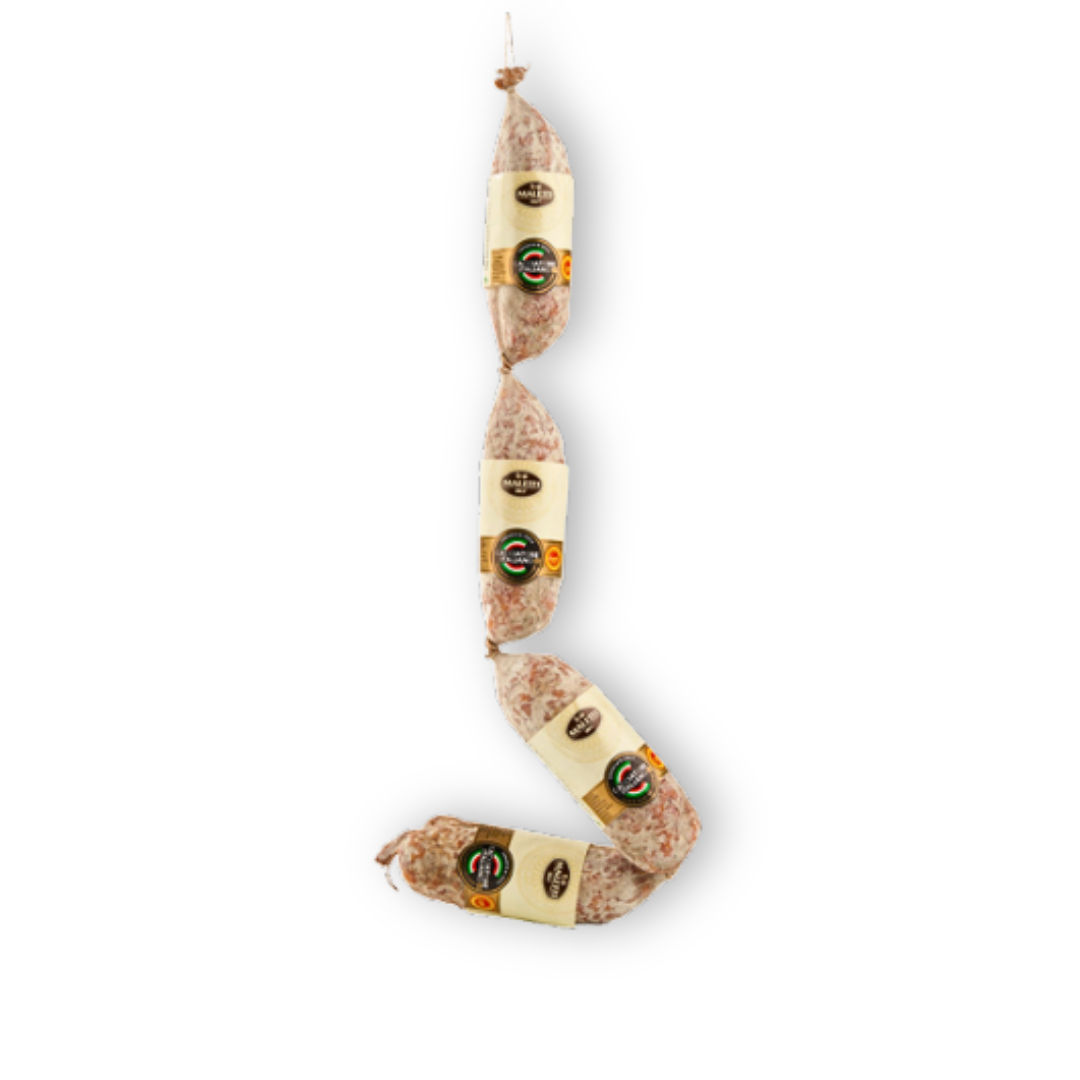 Salamini alla Cacciatora DOP. Traditionelle Jagdwurst.