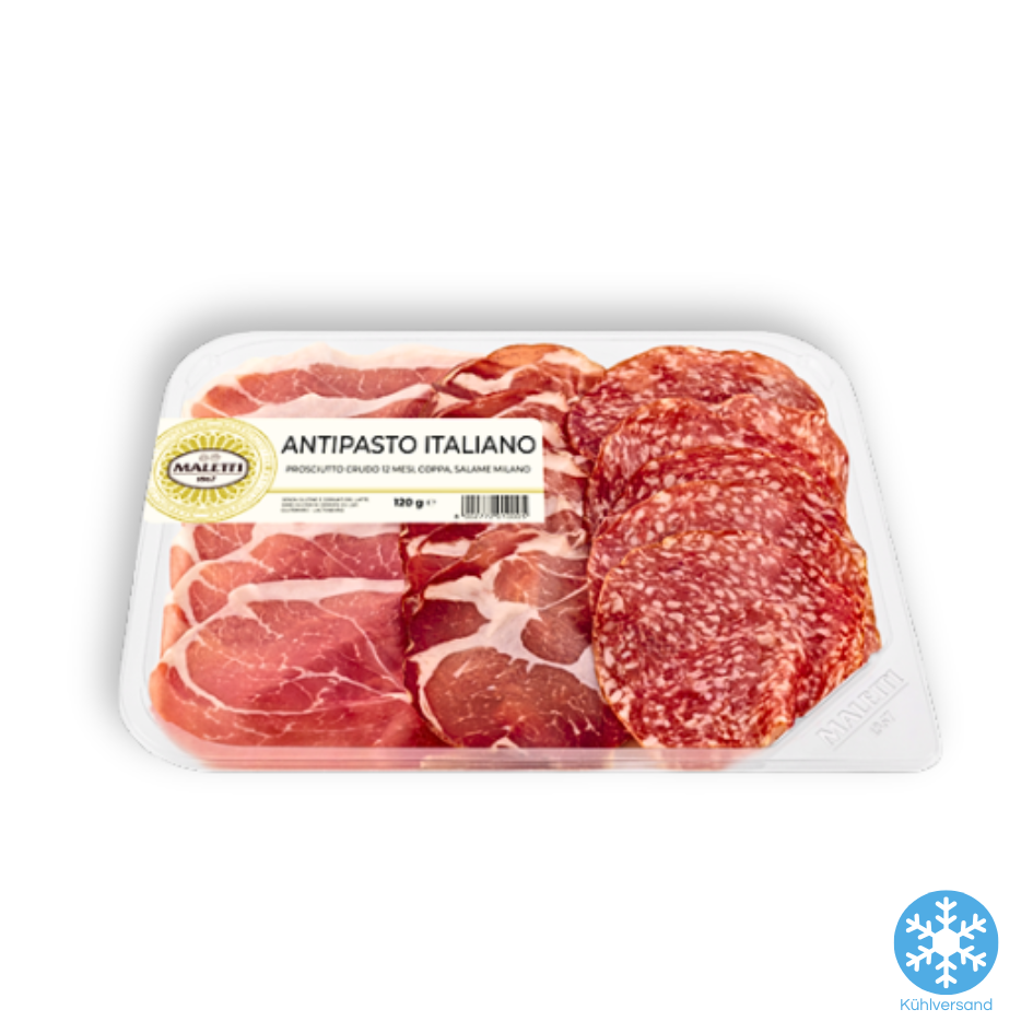 Antipasti Italiano mit Coppa, Mailänder Salami und Prosciutto Crudo