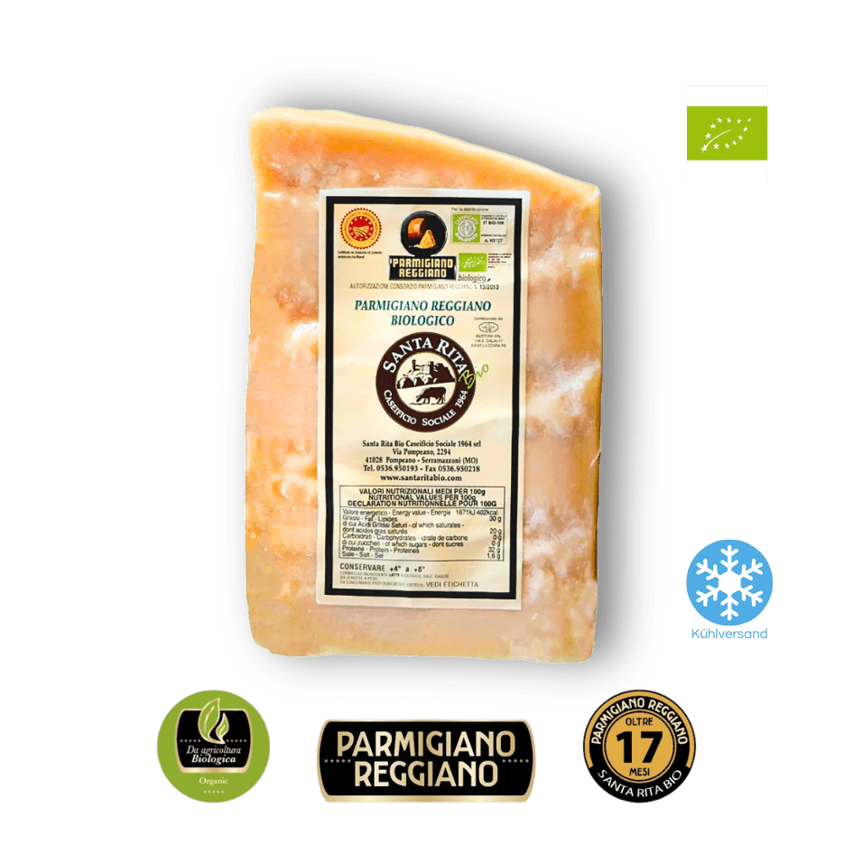 BIO Parmigiano Reggiano 17 Monate Reifung von Santa Rita.