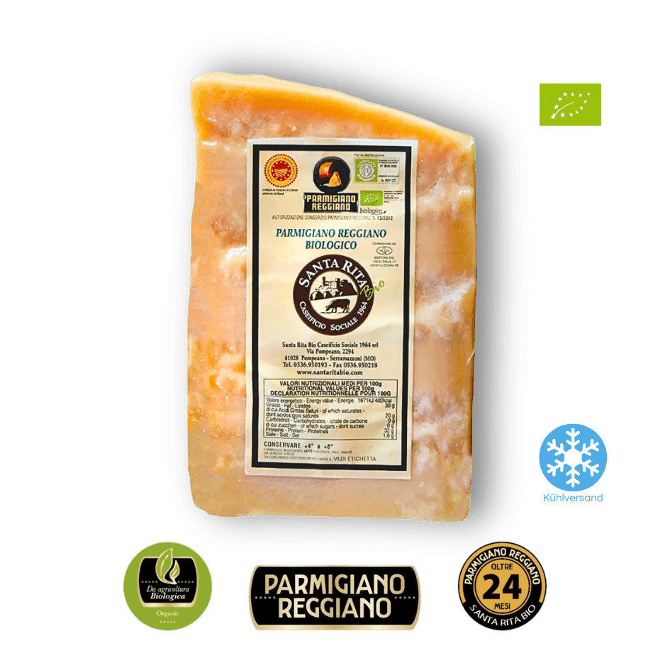 BIO Parmigiano Reggiano 24 Monate Reifung von Santa Rita.
