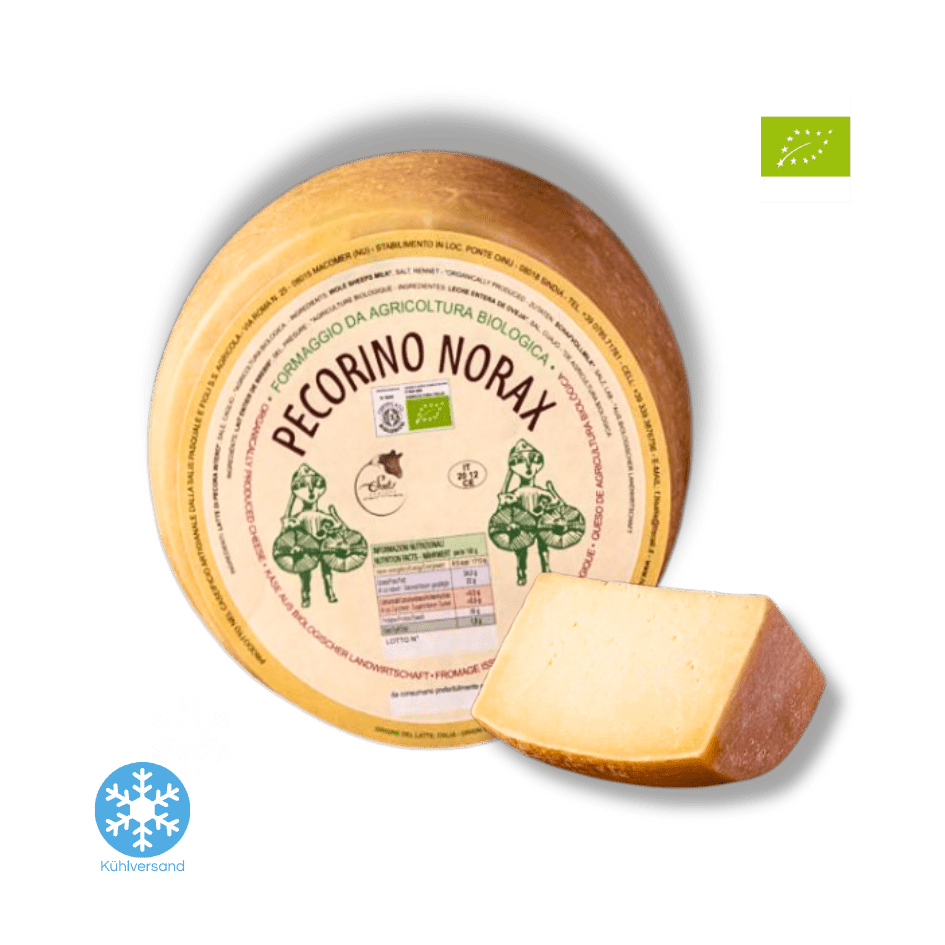BIO Pecorino "Norax" - Traditioneller Schafskäse aus Sardinien - Mild Sapori Sardi