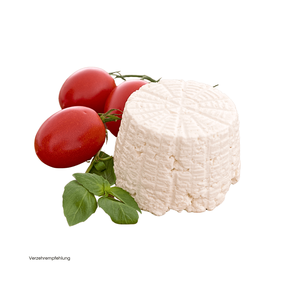 Bio Ricotta von Querceta mit Tomaten.