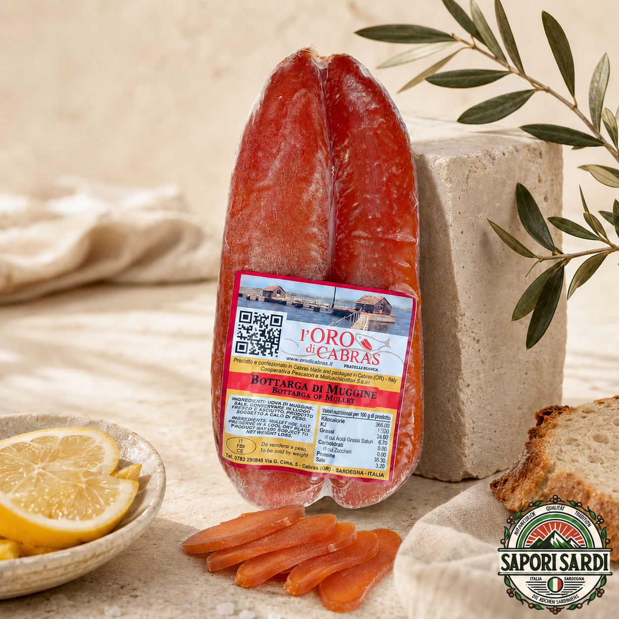 Bottarga di Muggine di Cabras - Goldene Delikatesse aus Sardinien