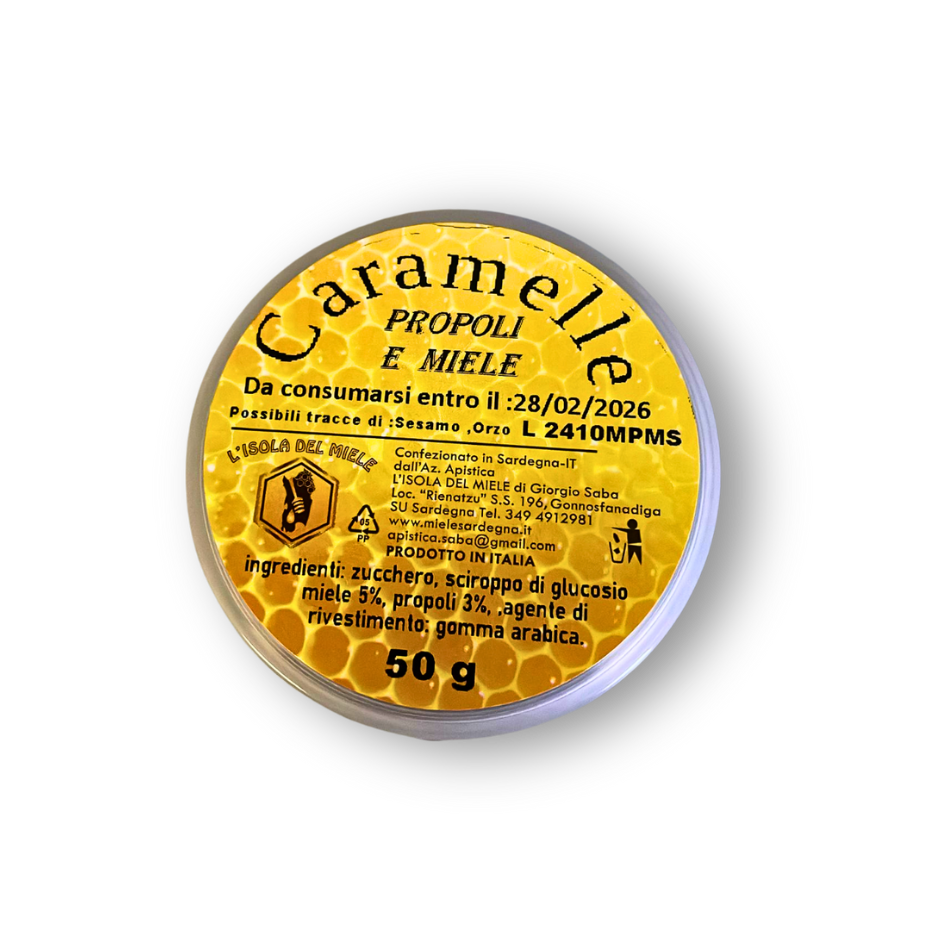Caramelle Propoli e Miele – Wohltuende Bonbons mit Propolis & Honig aus Sardinien