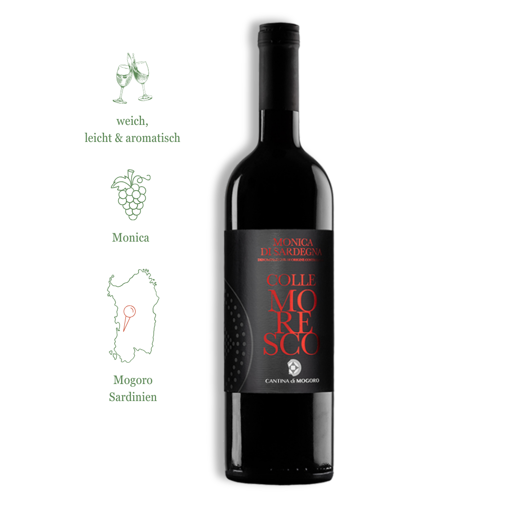 Colle Moresco – Monica di Sardegna DOC von Cantina di Mogoro