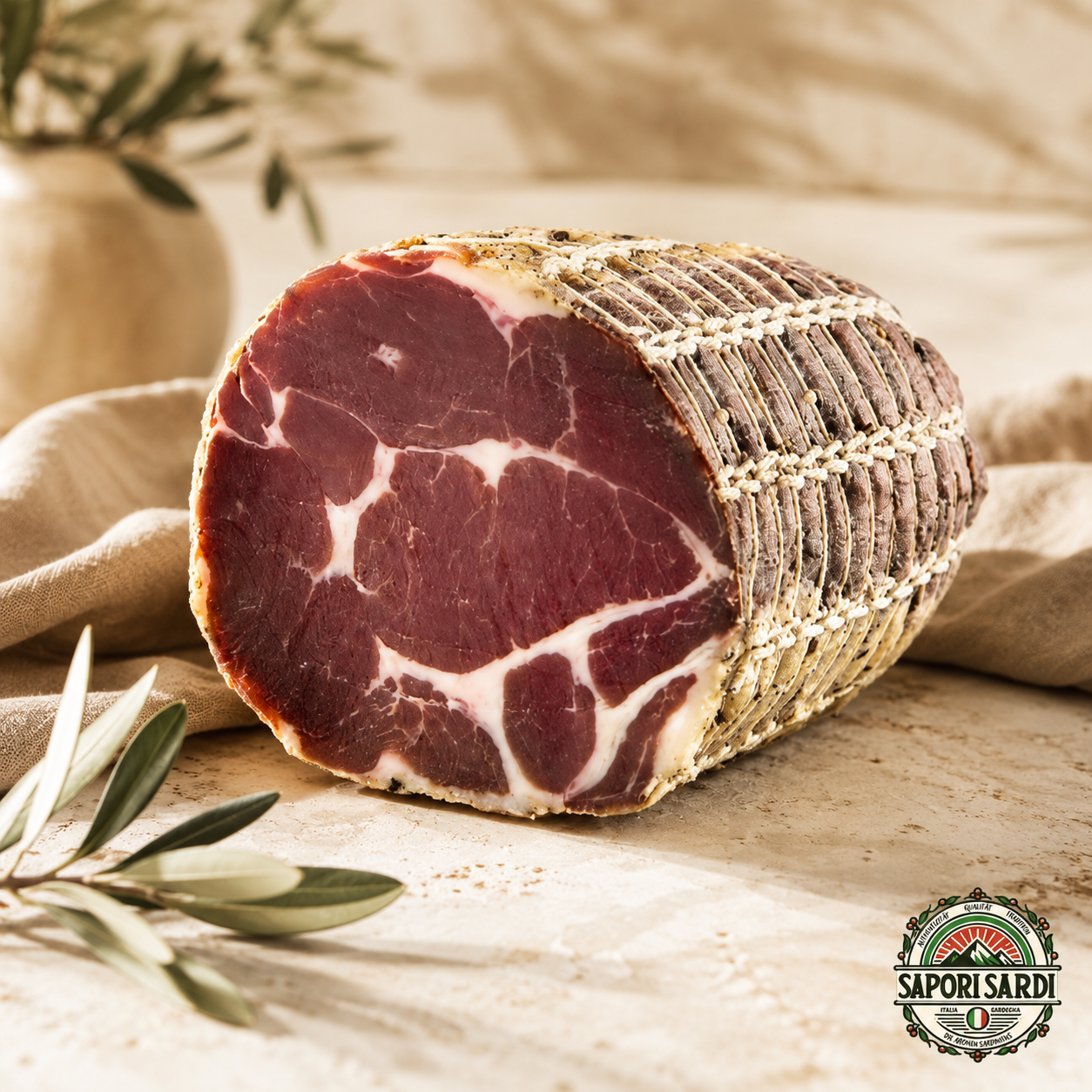 Coppa Sarda – Traditionell gereifter Schinken vom Schweinenacken von Su Sirboni aus Sardinien