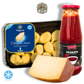 Culurgiones Rezept Paket aus Sardinien mit Passata und Pecorino