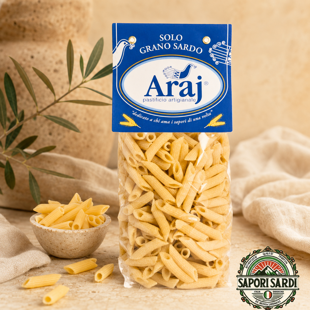 Lapis – Mezze Penne steingemahlen & bronzegezogen und handgemacht aus Sardinien