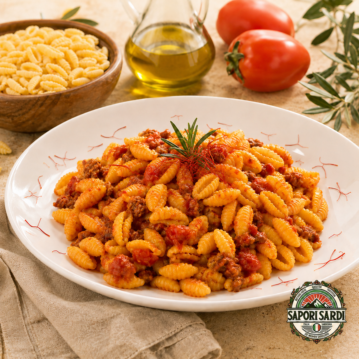 Malloreddus al Zafferano – Sardische Pasta Campidanese mit Safran