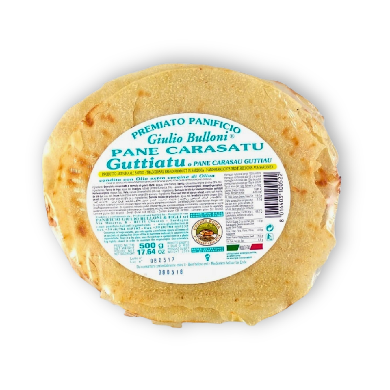 Pane Carasau Guttiau - Fladenbrot mit Olivenöl aus Sardinien - Sapori Sardi