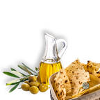 Pane Guttiau mit Olivenöl aus Sardinien.