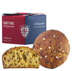 Panettone mit 3 verschiedenen Schokoladensorten und Cagliari Calcio Verpackung
