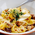 Pappardelle – Frische Breitbandnudeln nach italienischer Tradition mit Pilzen