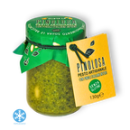 Pesto Pinolosa Toskana – Frische Pesto mit ganzen  Pinienkernen & Basilico Genovese DOP.