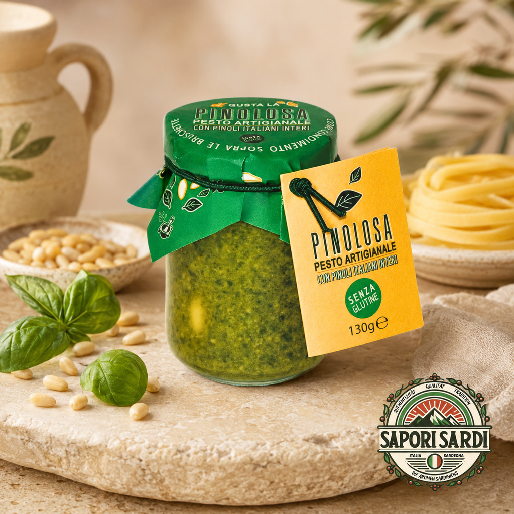 Pesto Pinolosa Toskana - Ganze Pinienkerne & Basilico Genovese DOP