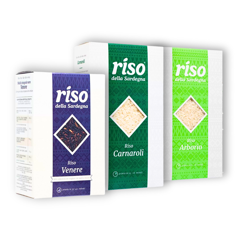 Riso della Sardegna Paket - Riso Carnaroli, Arborio & Venere - Sapori Sardi