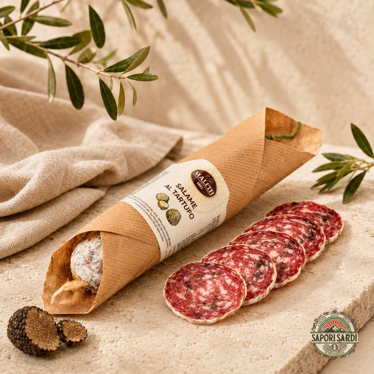 Salame al tartufo LUX Maletti - Trüffelsalami aus Italien