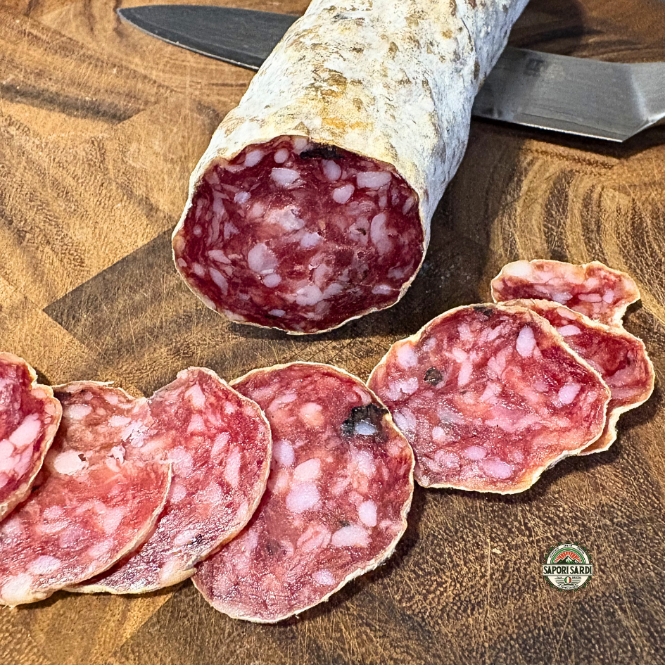 Salame al tartufo LUX Maletti - Trüffelsalami aufgeschnitten