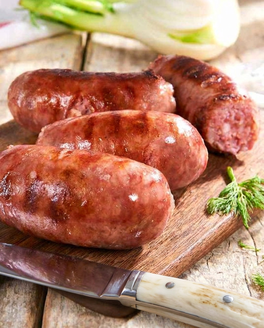 Frische gegrillte Salsiccia aus Sardinien