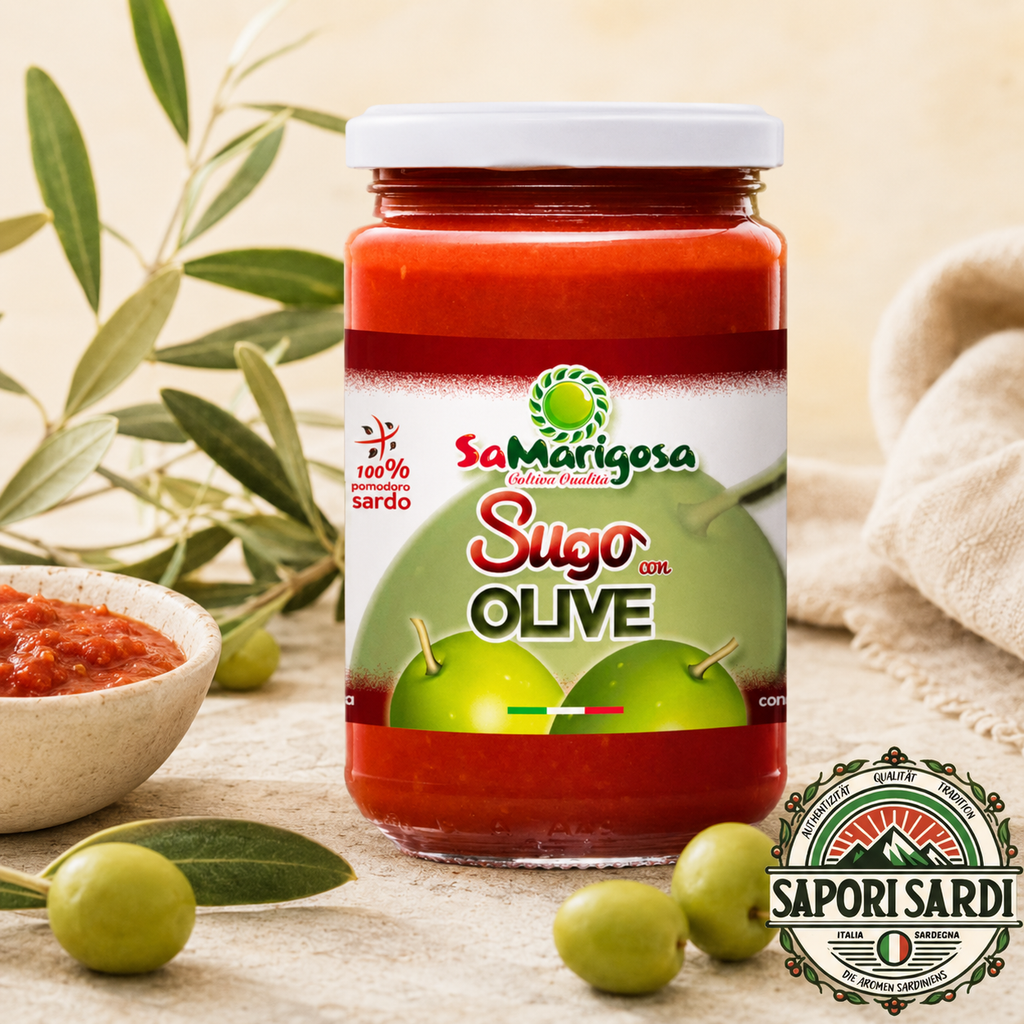 Sugo alle Olive - Tomatensauce mit Oliven aus Sardinien