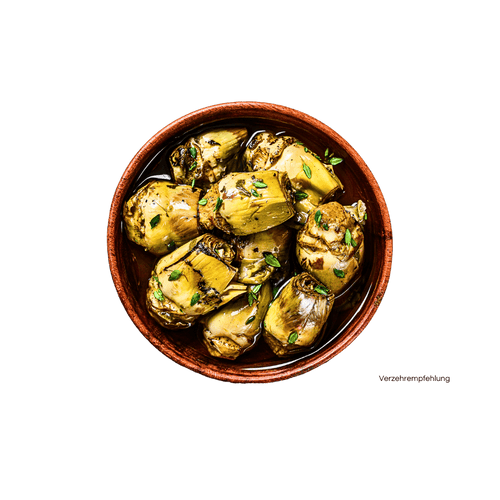 Eingelegte und gegrillte Artischocken aus Sardinien.