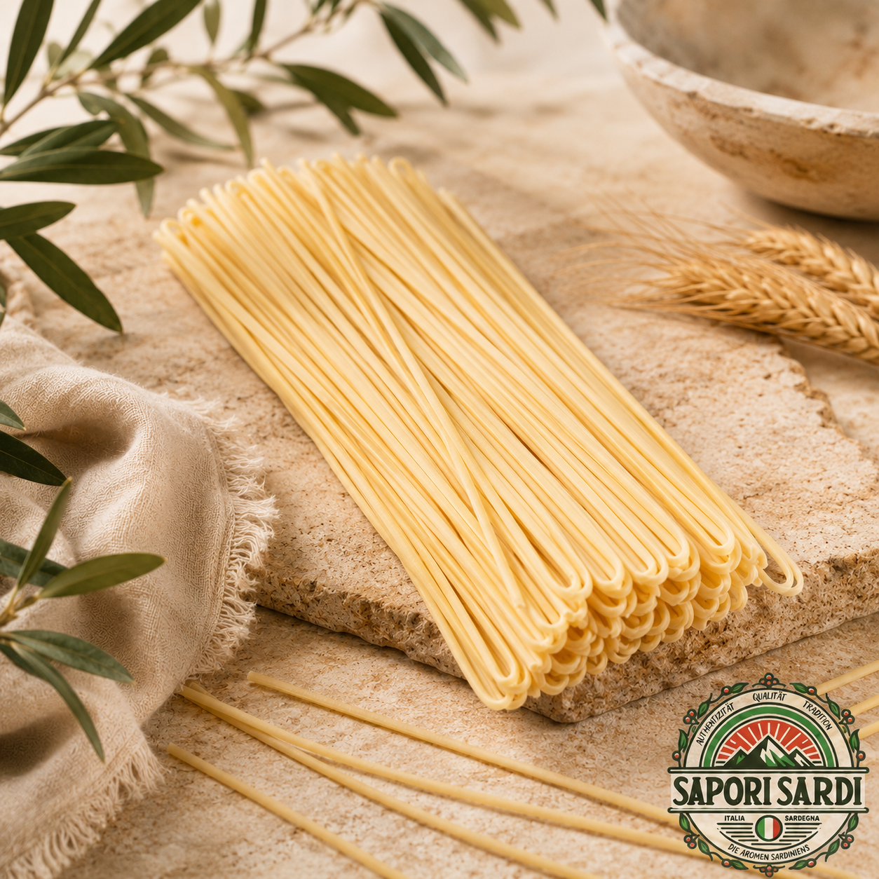 handgezogenen Spaghetti aus Sardinien von Araj - bronzegezogen