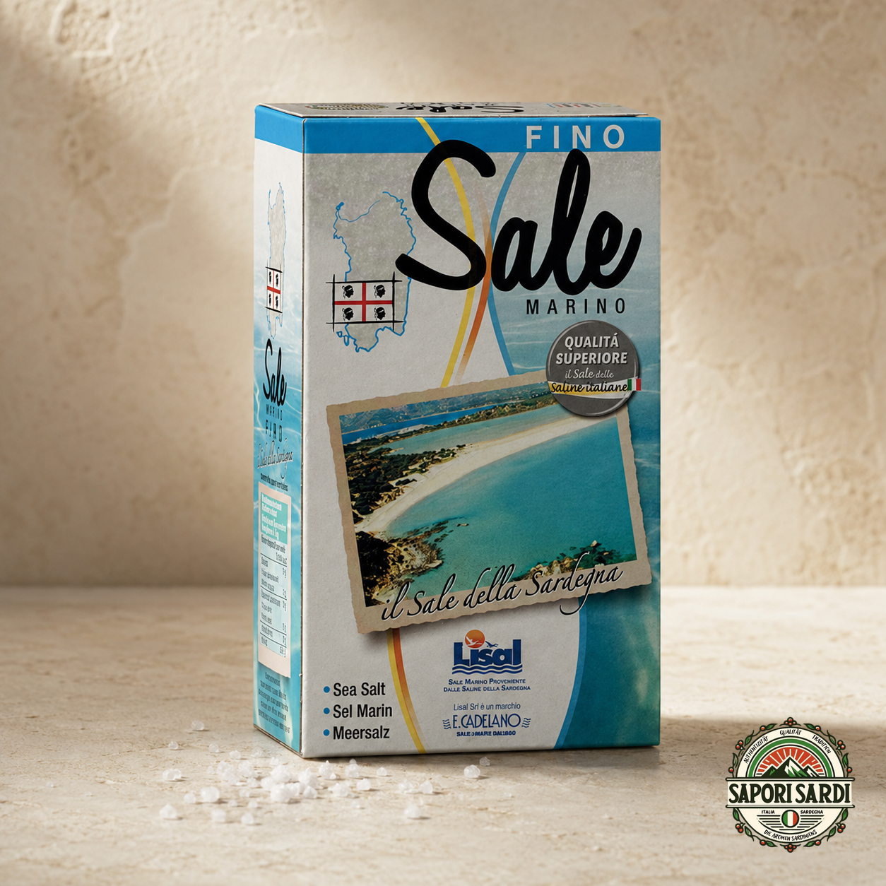 Sale Marino Fino – feines Meersalz aus Sardinien von Lisal, 1 kg